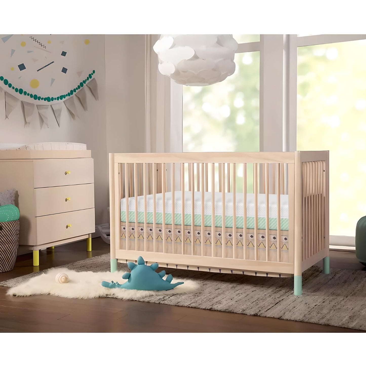 Dourxi Crib Mattress, Dual Sided Comfort Memory Foam Toddler Bed Mattress