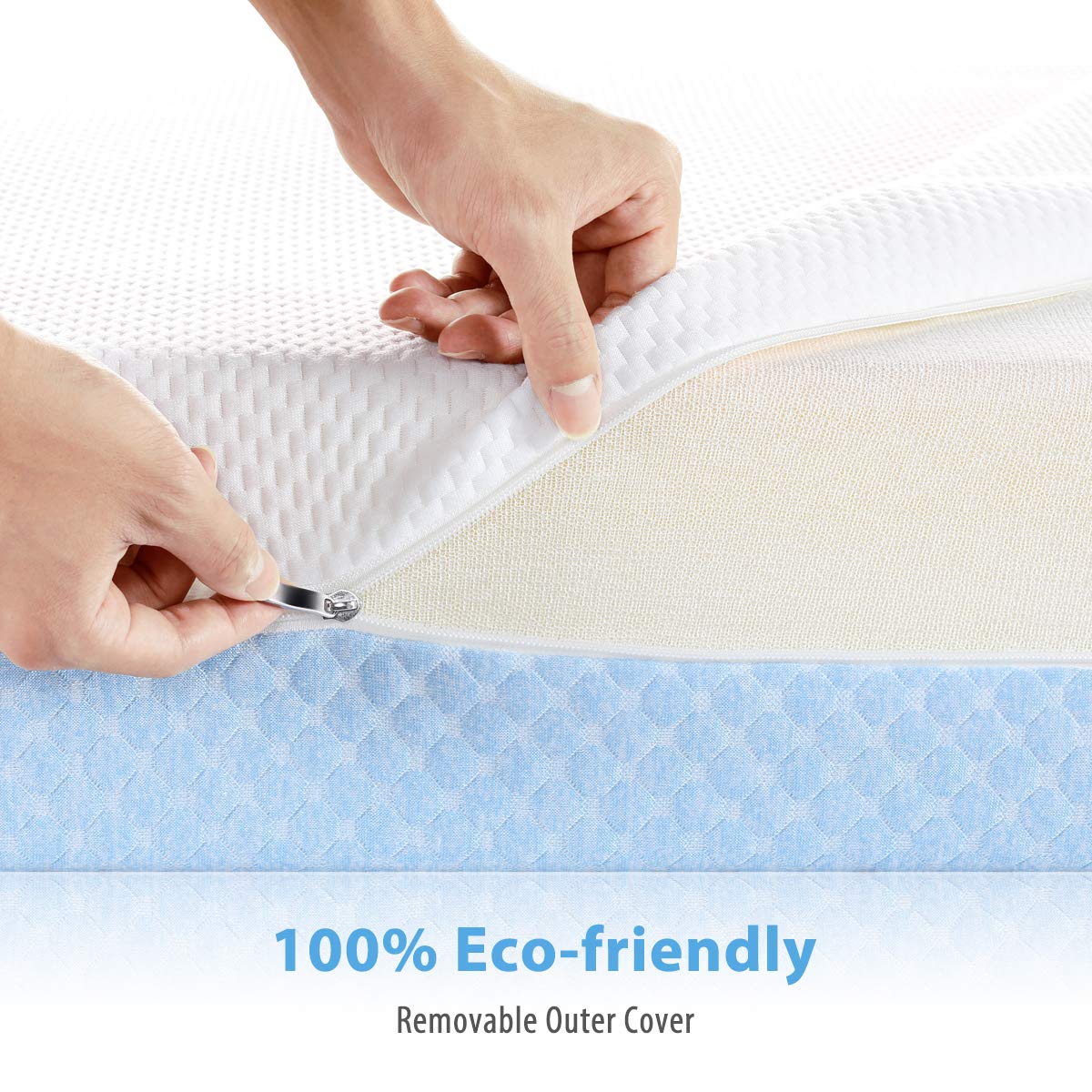 Dourxi Crib Mattress, Dual Sided Comfort Memory Foam Toddler Bed Mattress
