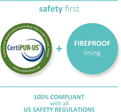 Dourxi 6 Inch Crib Mattress, Dual-Sided Comfort Memory Foam Baby Toddler Mattress W/ Breathable 3-D Spacer Cover